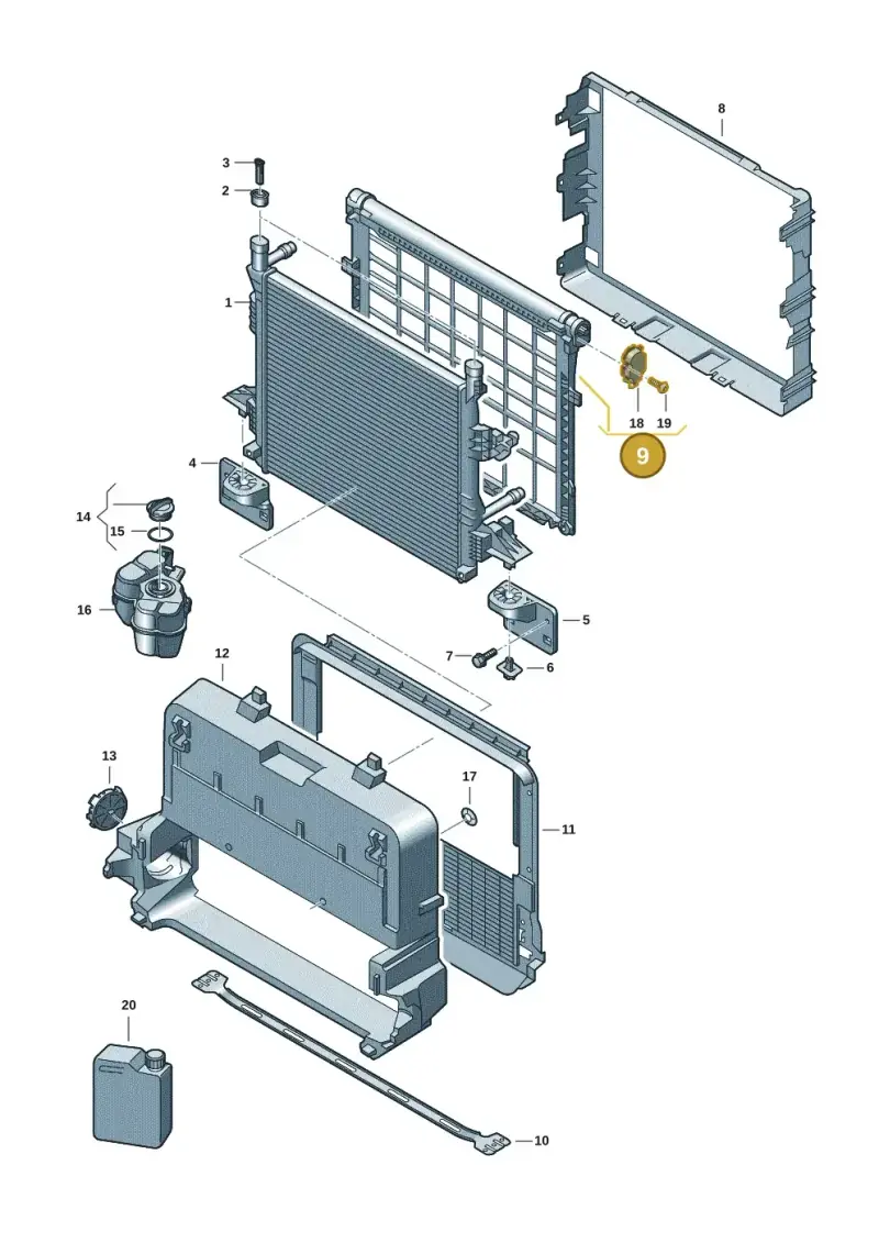 1EA122135E — Volkswagen ID.7 Limousine Pro (2023-) diagram 10a122100, position 9
