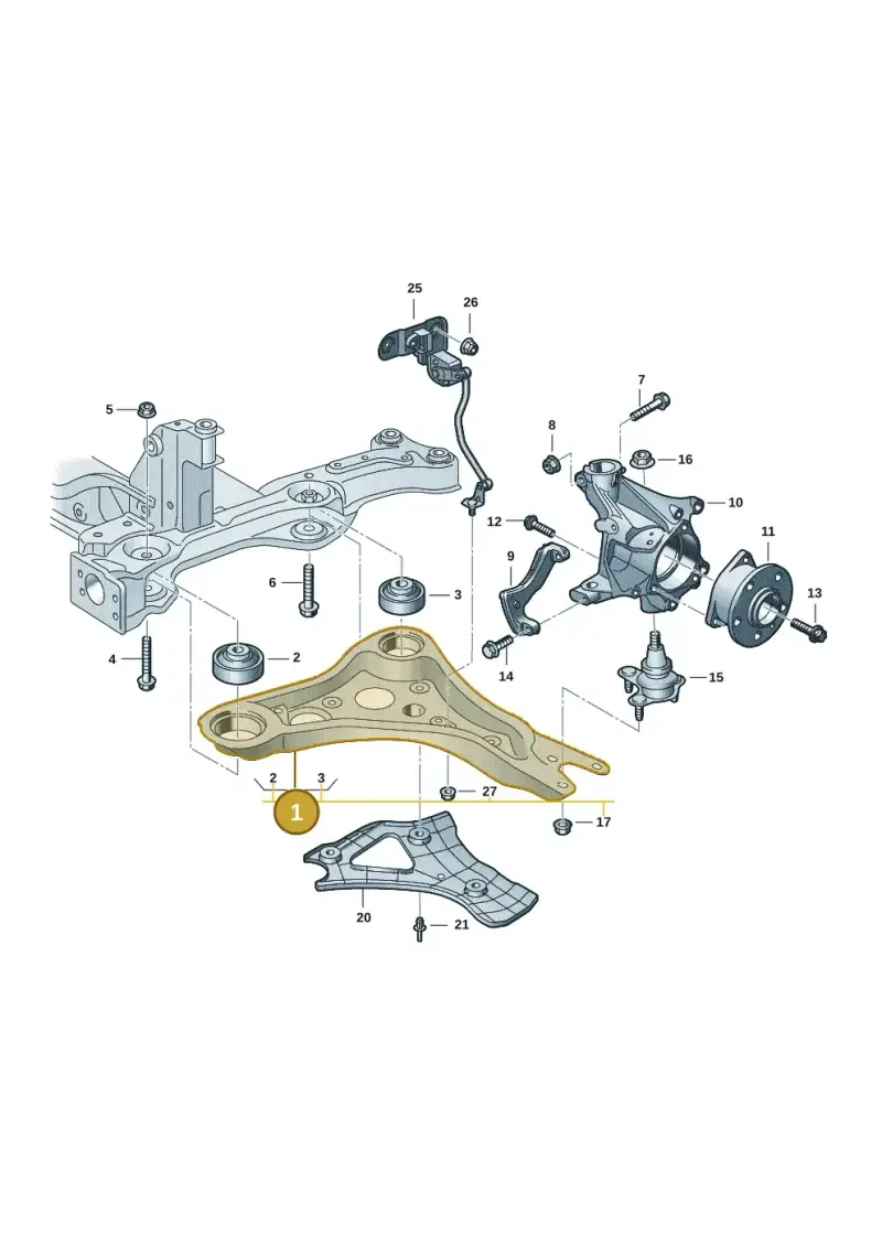 1EA407152E — Volkswagen ID.4 Pro (2020-2023) diagram 11a407000, position 1