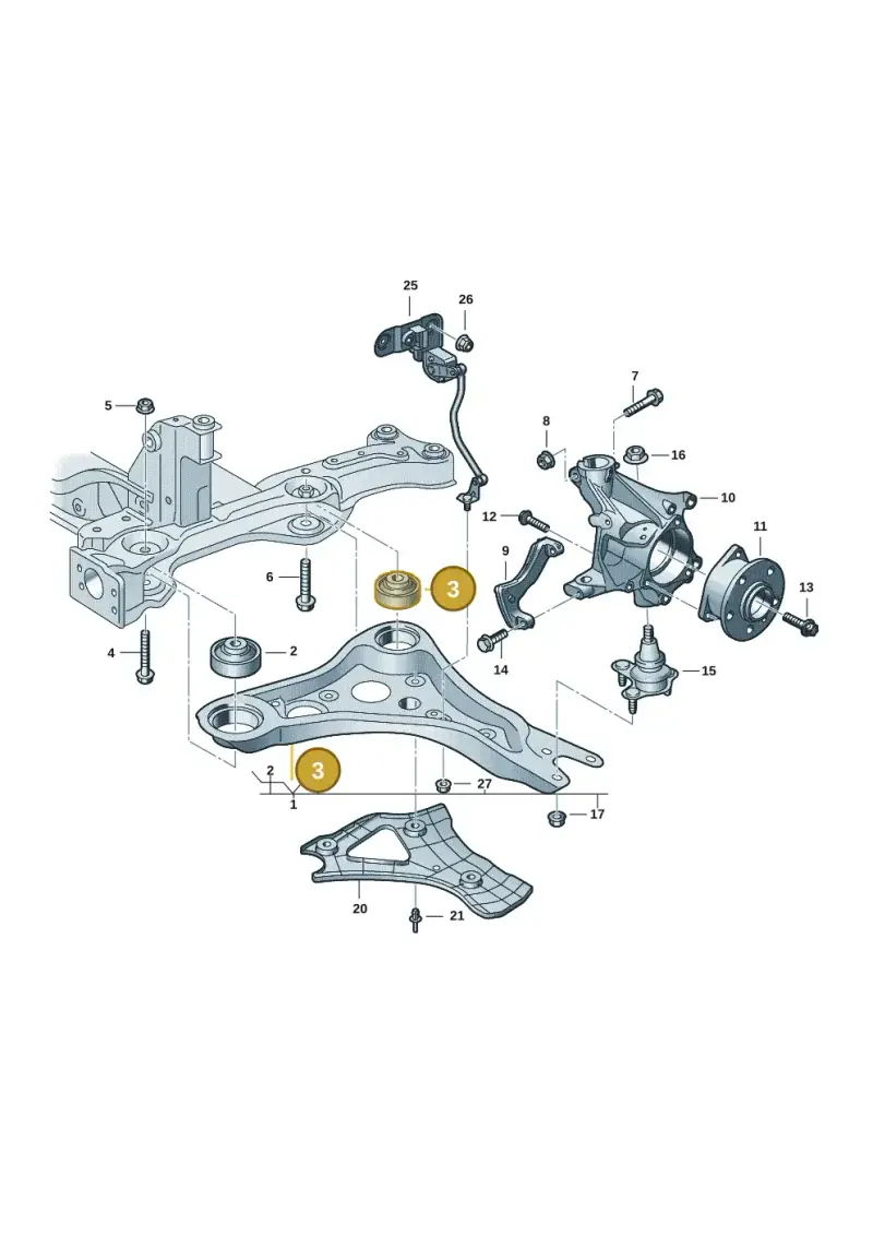 1EA407183D — Volkswagen ID.7 Limousine Pro (2023-) diagram 11a407000, position 3