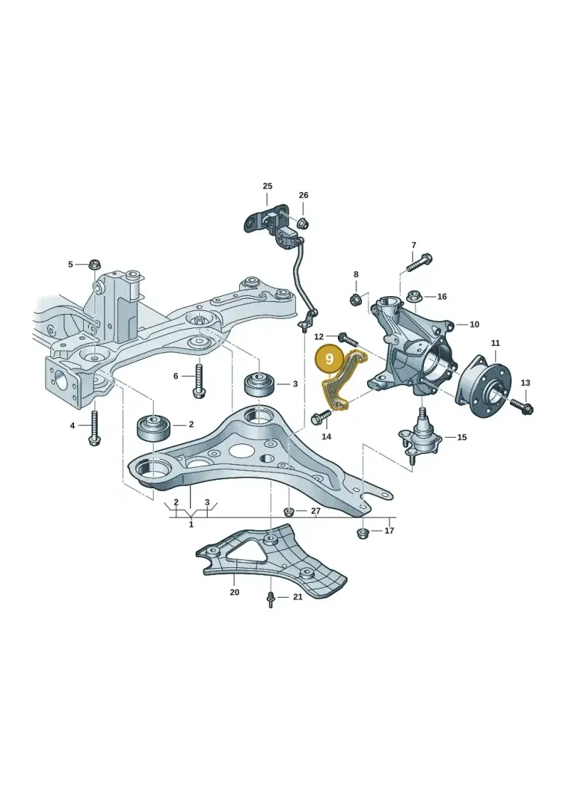 1EA407238 — Volkswagen ID.7 Limousine Pro (2023-) diagram 11a407000, position 9