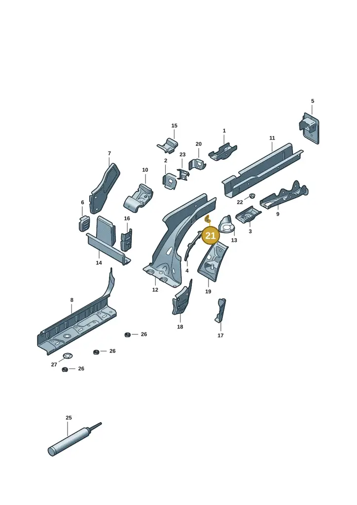 1EA611793 — Volkswagen ID.7 Limousine Pro (2023-) diagram 14b803400, position 21