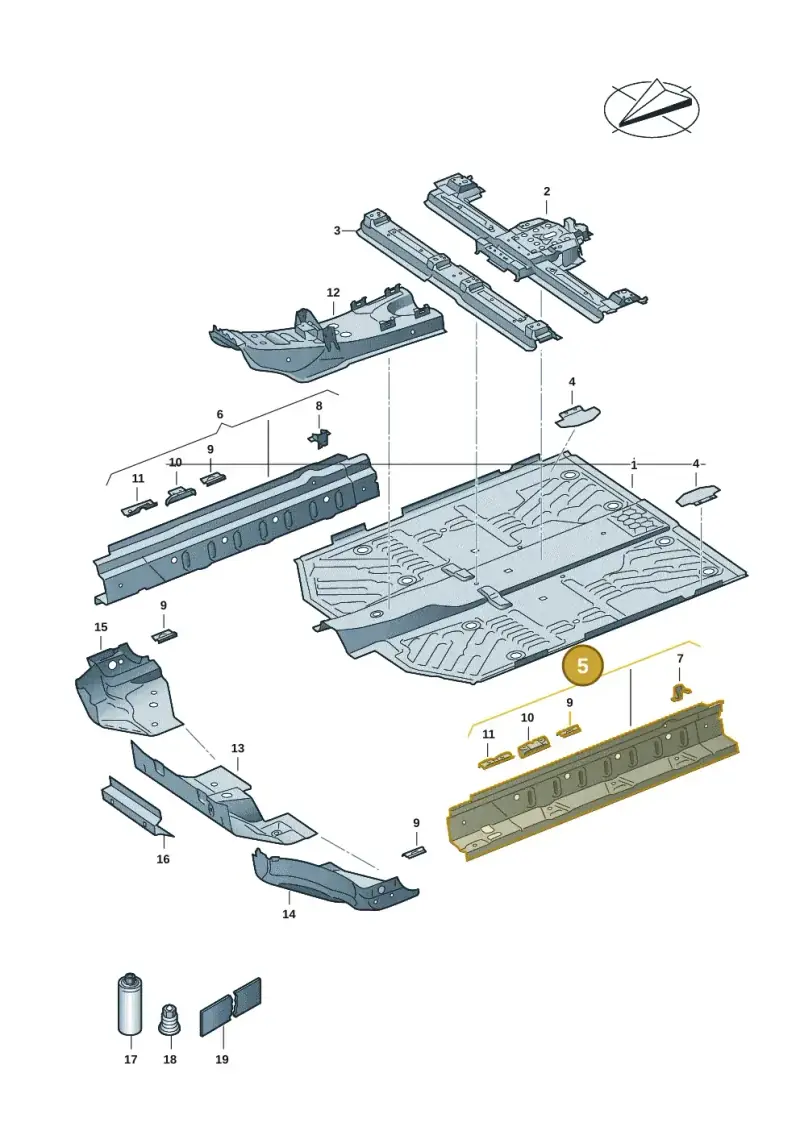 1EA801251A — Volkswagen ID.4 Pro (2020-2023) diagram 11a803010, position 5