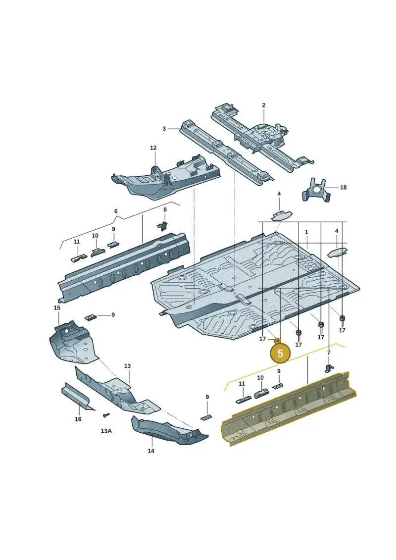 1EA801251A — Volkswagen Aero saloon (2023-) diagram 12d803100, position 5
