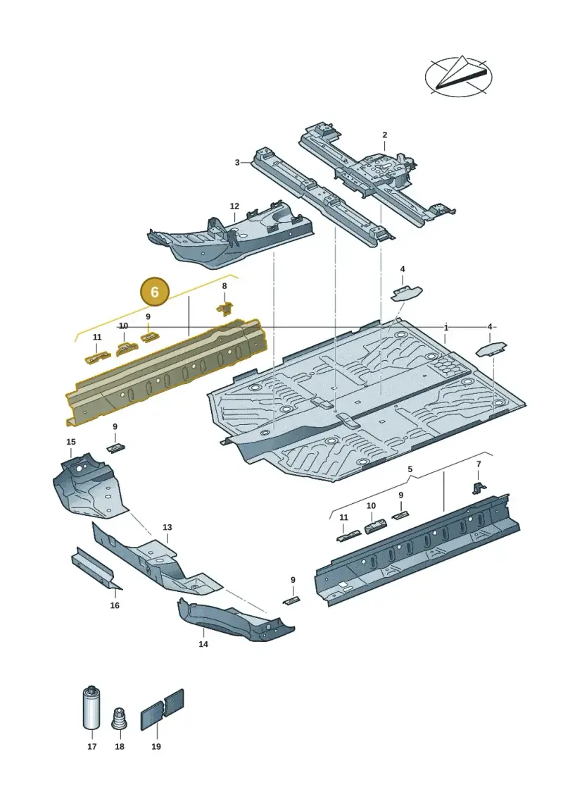 1EA801252A — Volkswagen ID.4 Pro (2020-2023) diagram 11a803010, position 6