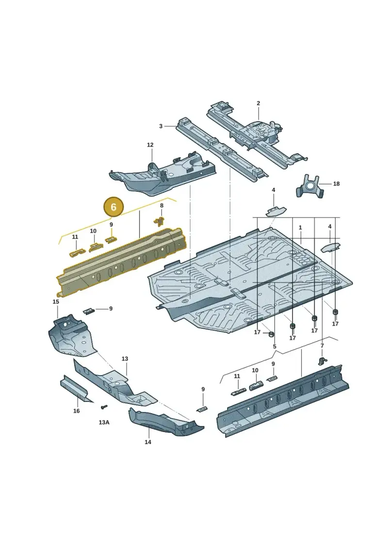 1EA801252A — Volkswagen Aero saloon (2023-) diagram 12d803100, position 6
