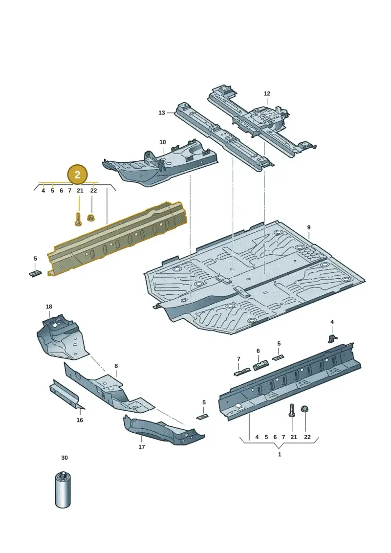 1EA801252A — Volkswagen ID.7 Limousine Pro (2023-) diagram 14b803200, position 2