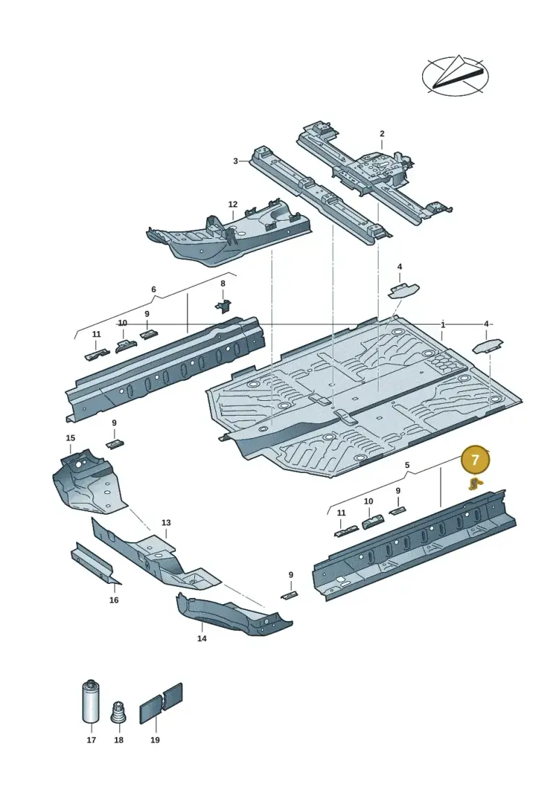 1EA801308 — Volkswagen ID.4 Pro (2020-2023) diagram 11a803010, position 7