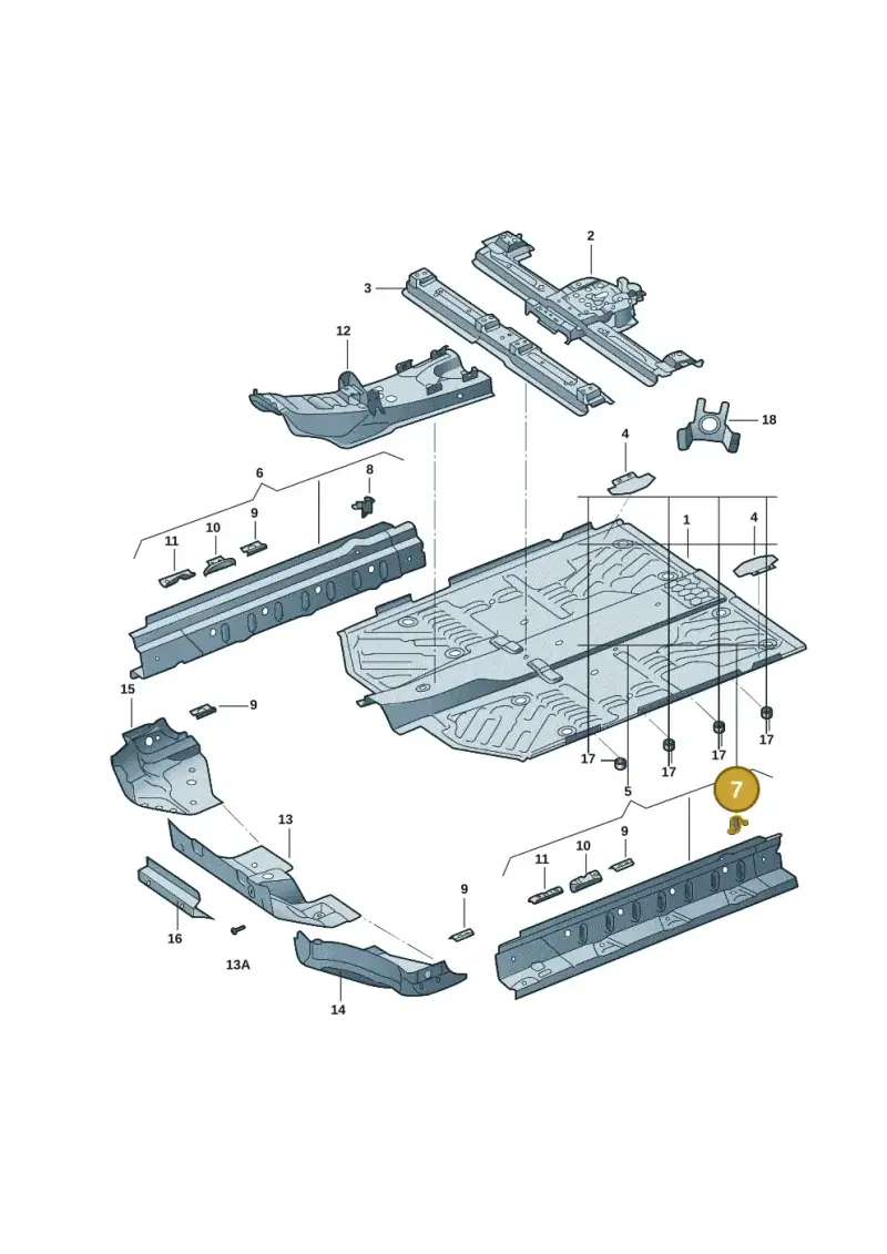 1EA801308 — Volkswagen Aero saloon (2023-) diagram 12d803100, position 7