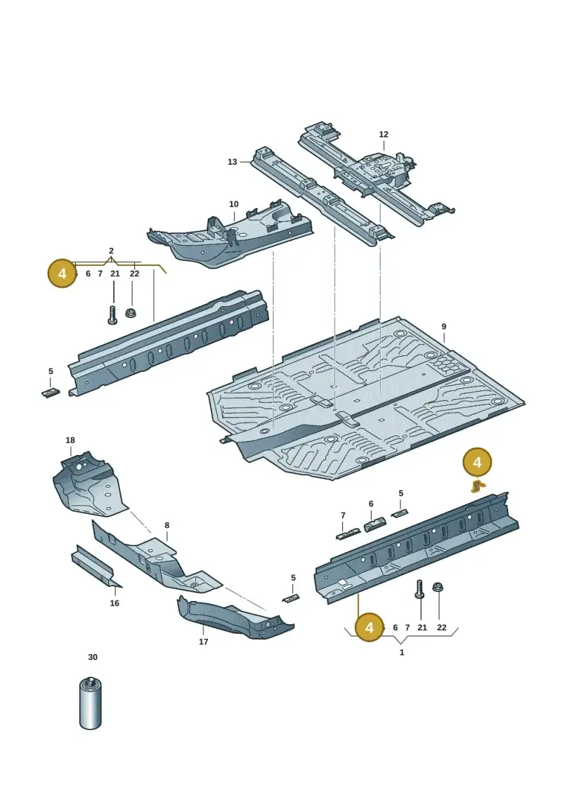 1EA801308 — Volkswagen ID.7 Limousine Pro (2023-) diagram 14b803200, position 4
