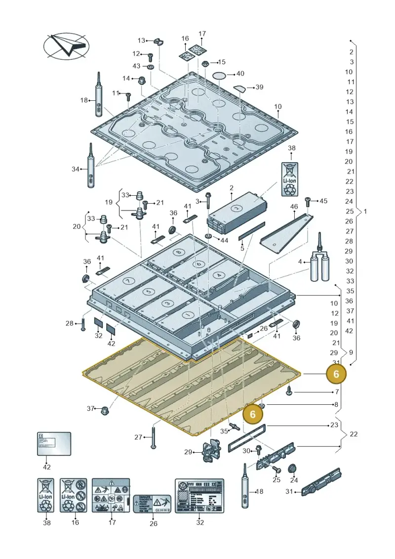 1EA801707E — Volkswagen ID.3 Pro (2019-2024) diagram 055915050, position 6