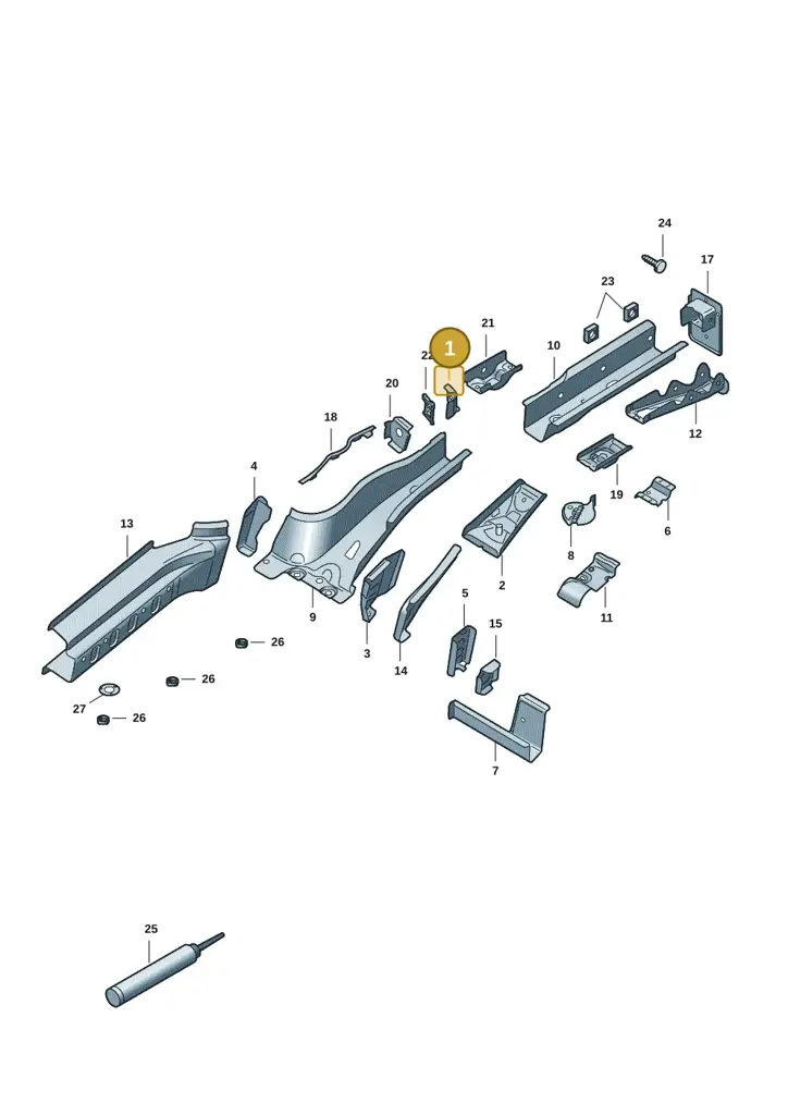 1EA801732 — Volkswagen ID.7 Limousine Pro (2023-) diagram 14b803401, position 1
