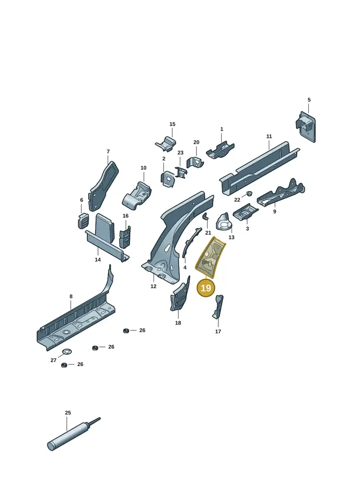 1EA801771 — Volkswagen ID.7 Limousine Pro (2023-) diagram 14b803400, position 19