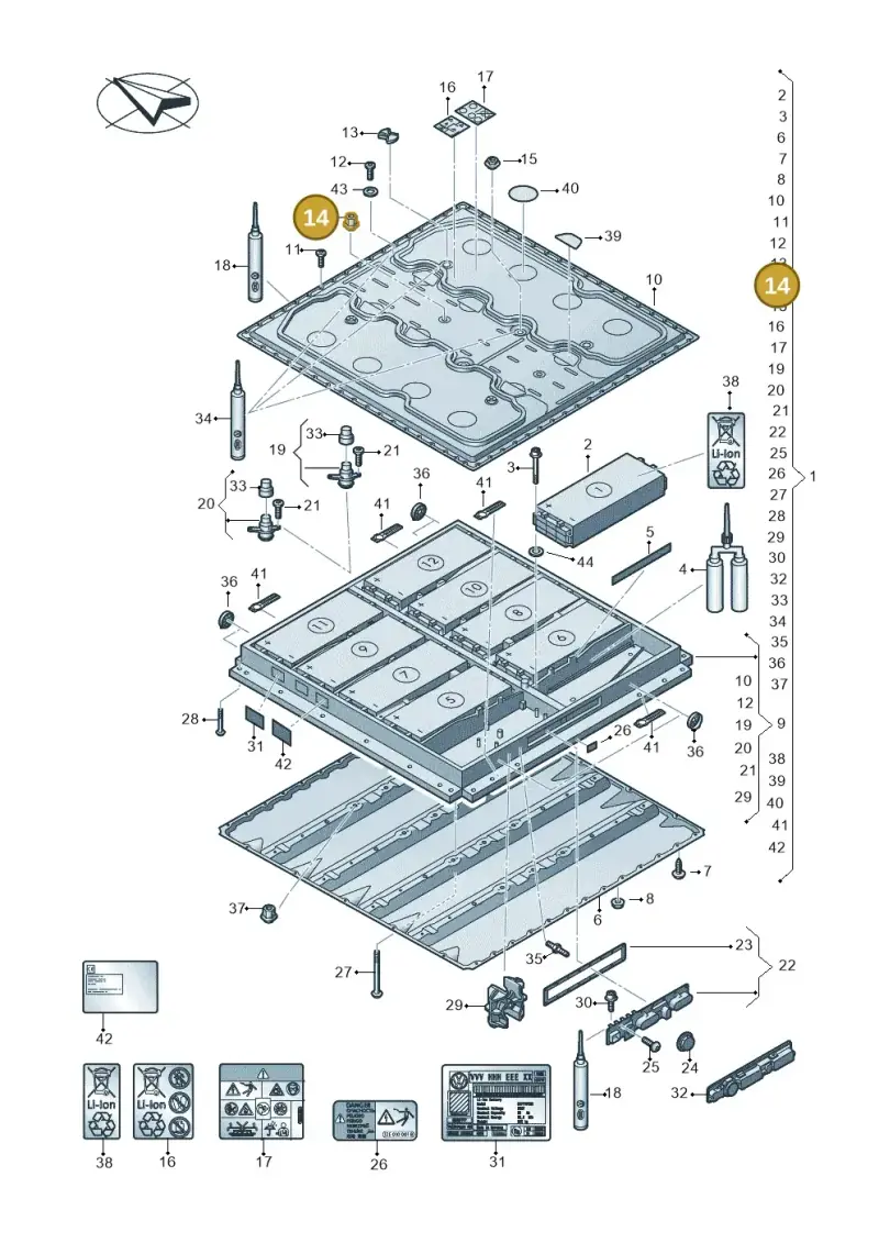 1EA802131E — Volkswagen ID.3 Pro (2019-2024) diagram 063915050, position 14