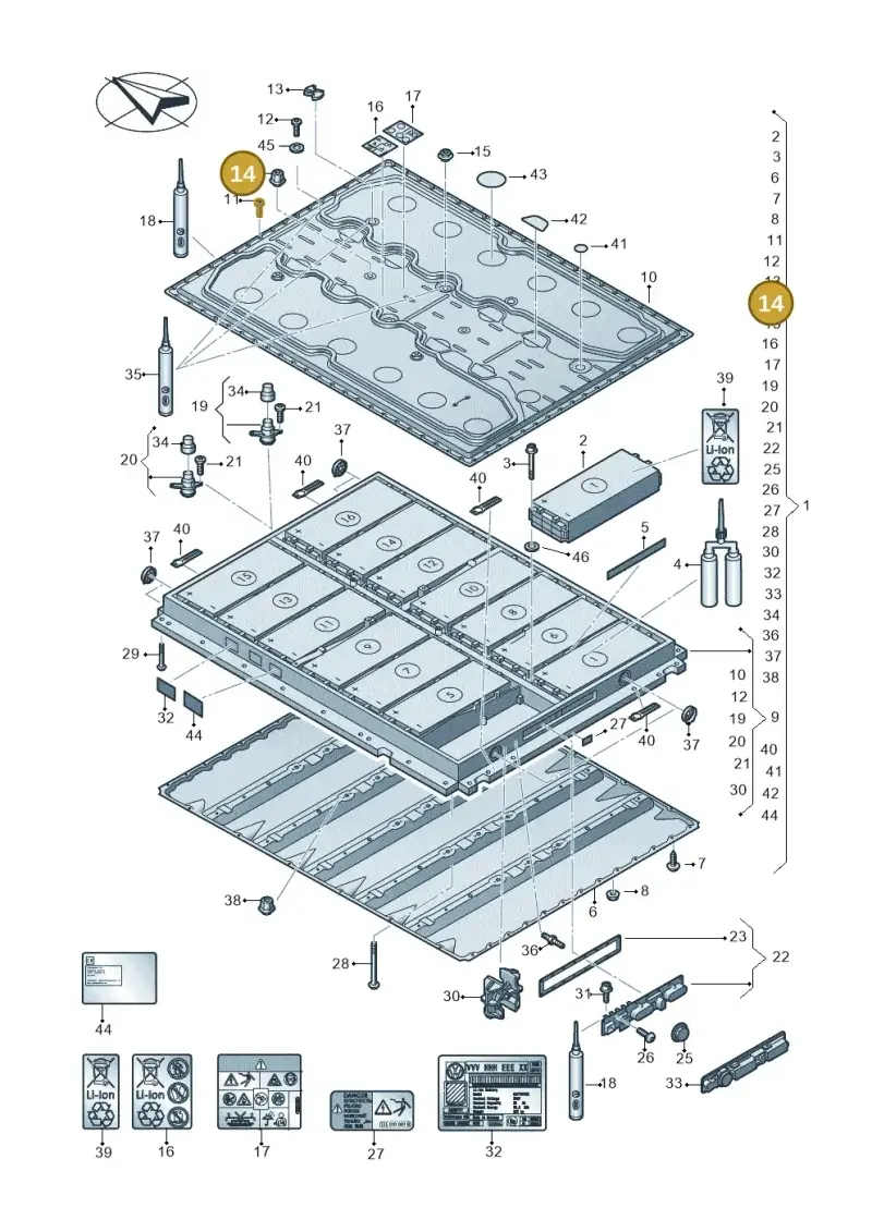 1EA802131E — Volkswagen ID.7 Limousine Pro (2023-) diagram 091915050, position 14