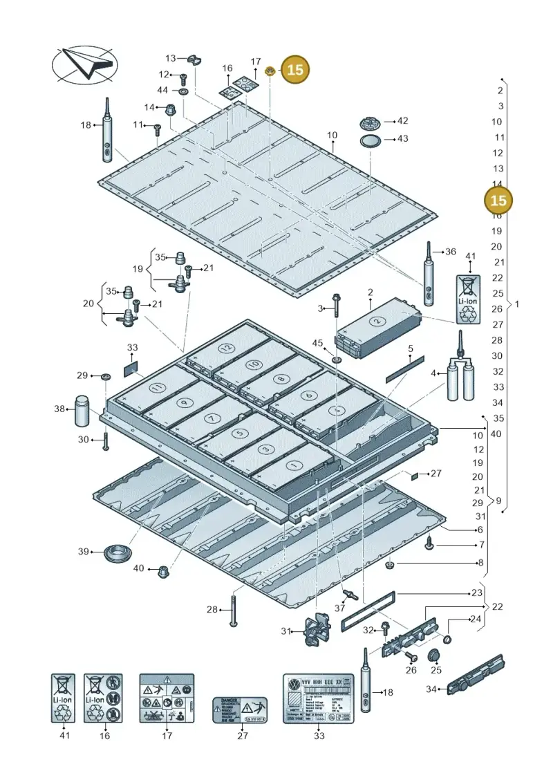 1EA802132A — Volkswagen ID.7 Limousine Pro (2023-) diagram 082915050, position 15
