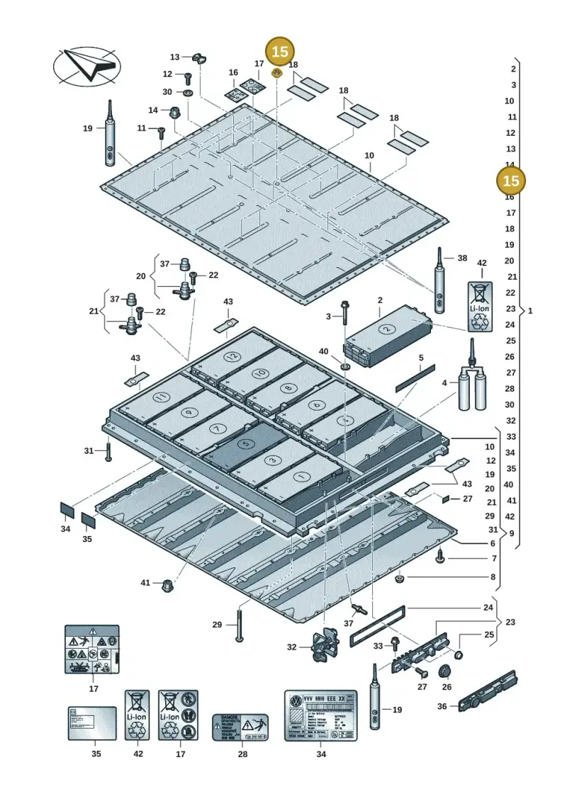 1EA802132C — Volkswagen ID.4 Pro (2020-2023) diagram 082915052, position 15