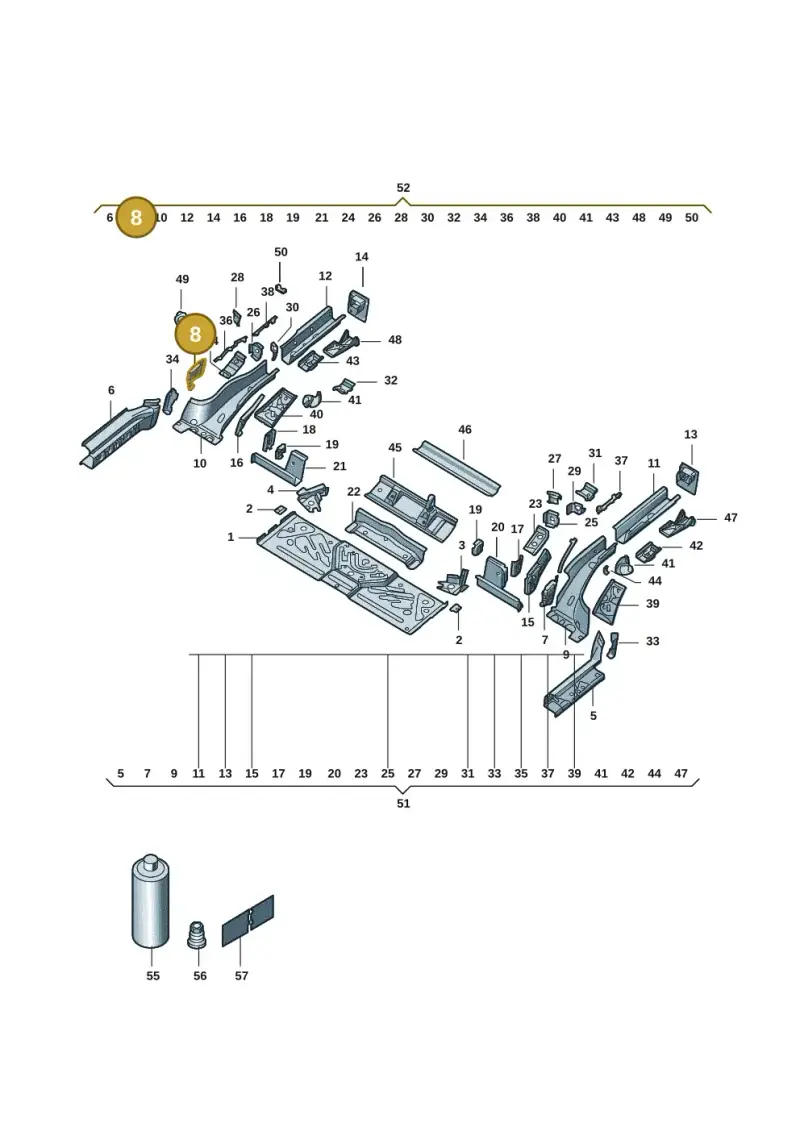 1EA802134A — Volkswagen ID.4 (2020-) diagram 11g803020, position 8