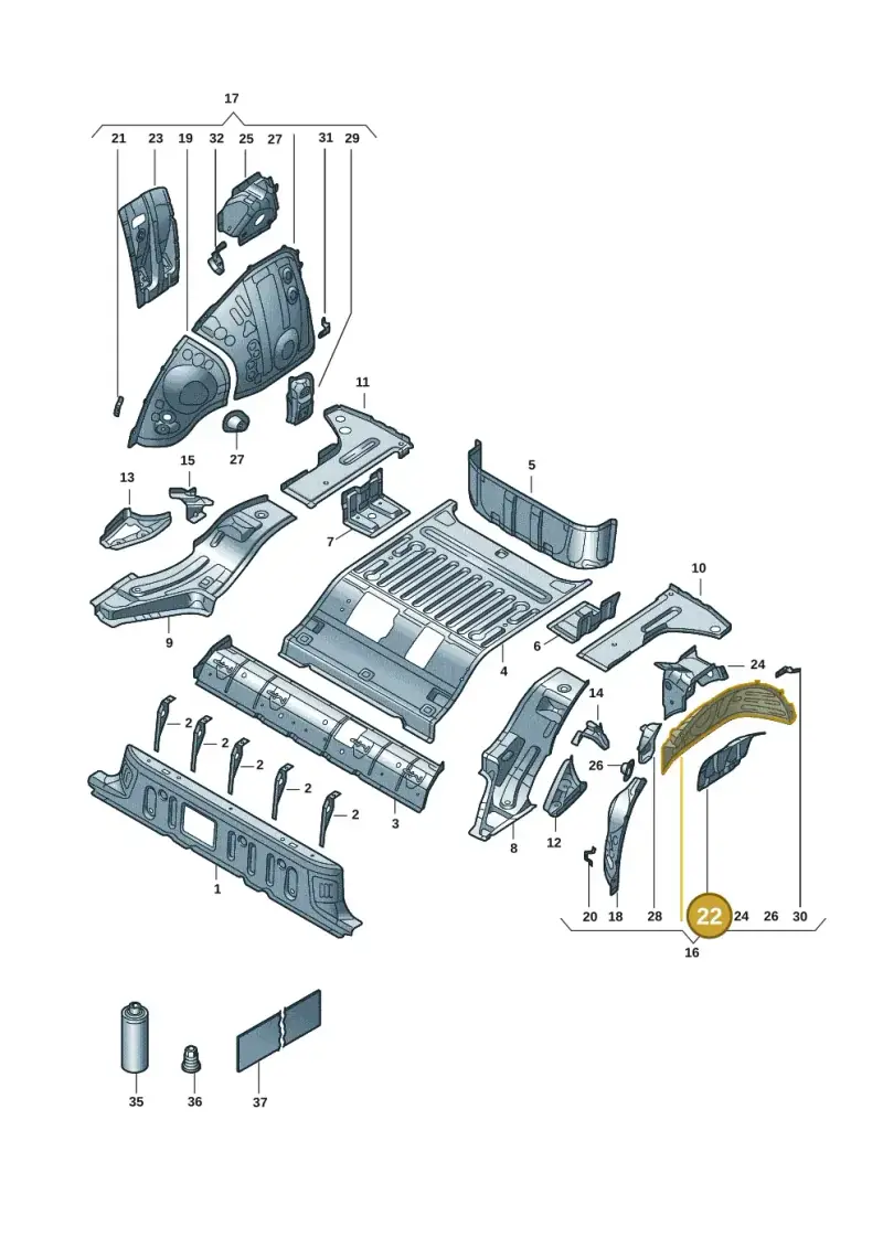 1EA802191 — Volkswagen ID.3 Pro (2019-2024) diagram 10a803015, position 22
