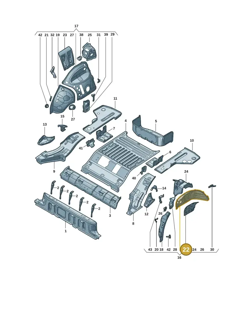1EA802191 — Volkswagen ID.4 X (2020-) diagram 11d803015, position 22