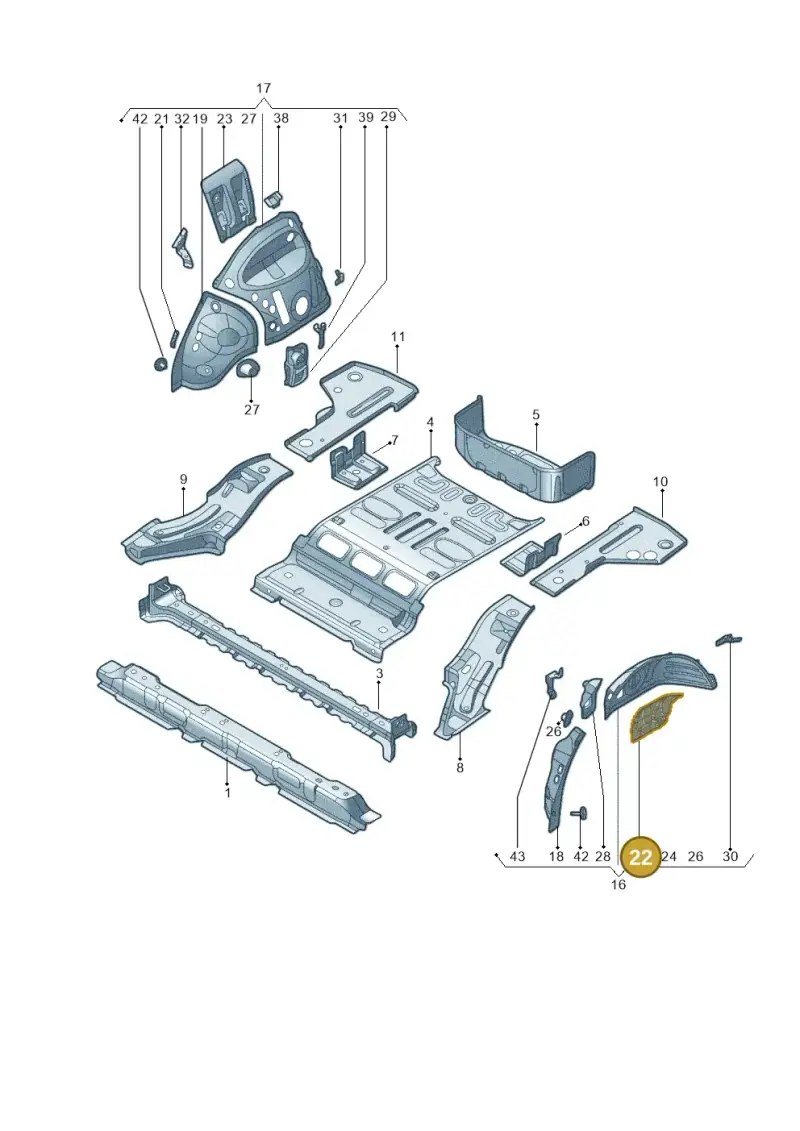 1EA802191 — Volkswagen ID.6 X (2021-) diagram 12d803015, position 22