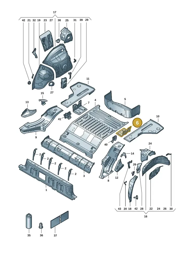 1EA802297 — Volkswagen ID.4 Pro (2020-2023) diagram 11a803015, position 6