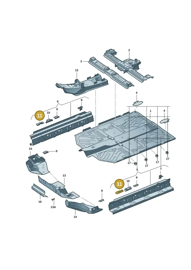 1EA802307 — Volkswagen ID.4 X (2020-) diagram 11d803010, position 11