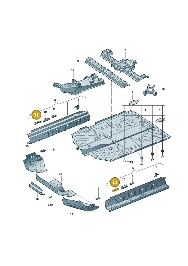 1EA802307 — Volkswagen Aero saloon (2023-) diagram 12d803100, position 11