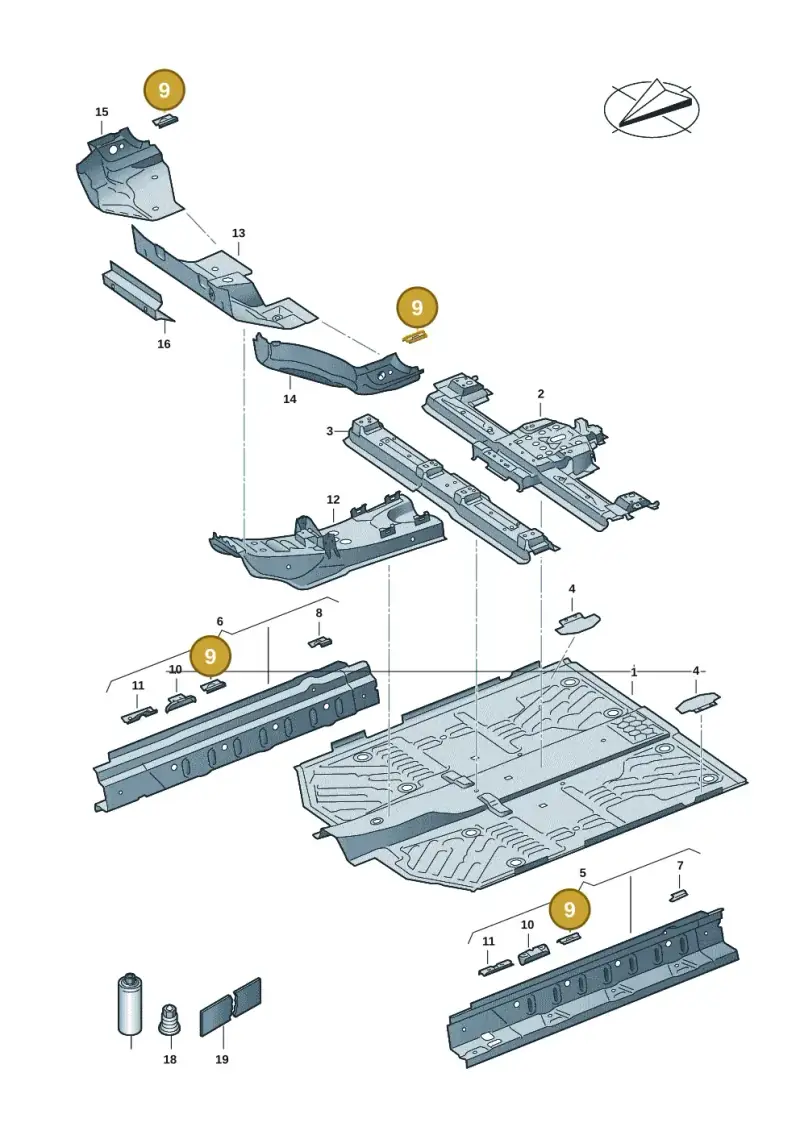 1EA802311 — Volkswagen ID.3 Pro (2019-2024) diagram 10a803010, position 9