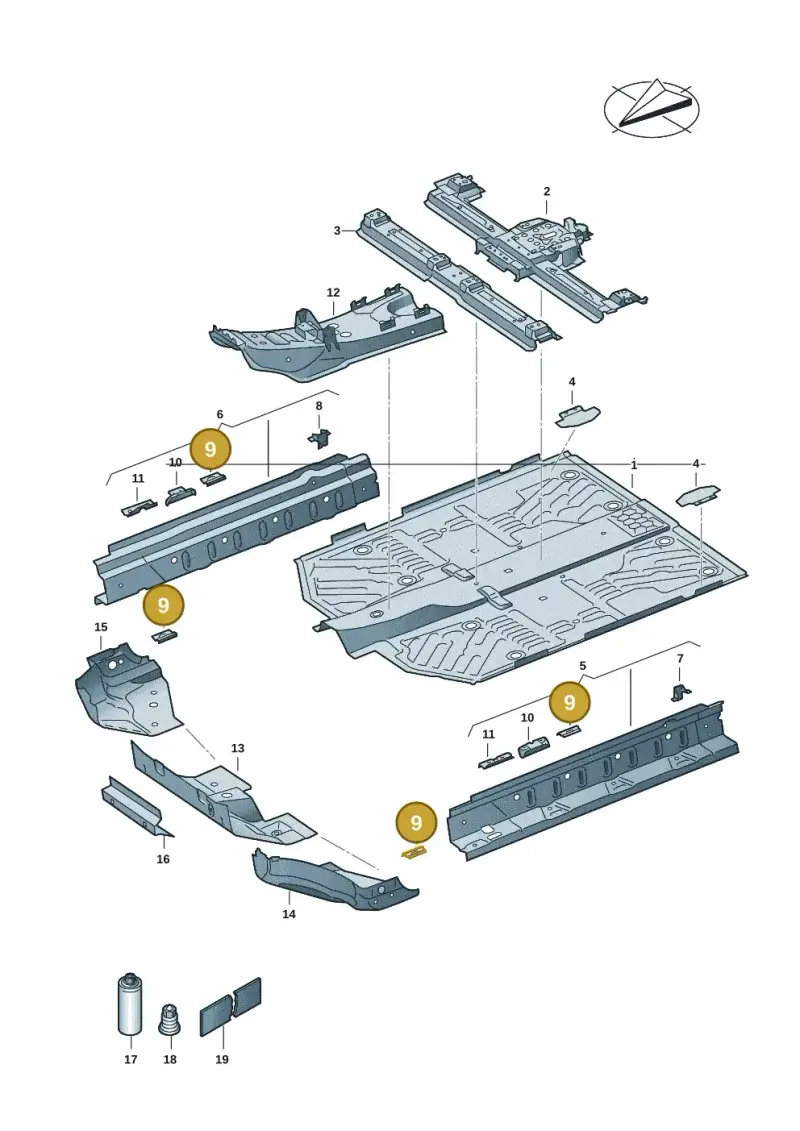 1EA802311 — Volkswagen ID.4 Pro (2020-2023) diagram 11a803010, position 9
