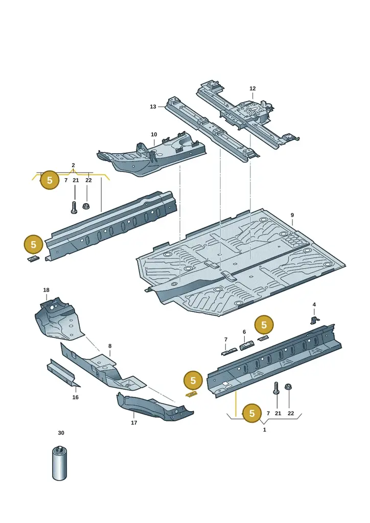 1EA802311 — Volkswagen ID.7 Limousine Pro (2023-) diagram 14b803200, position 5