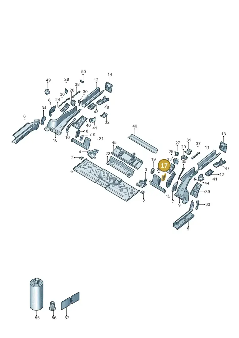 1EA802491 — Volkswagen ID.UNYX (2024-) diagram 11a803020, position 17