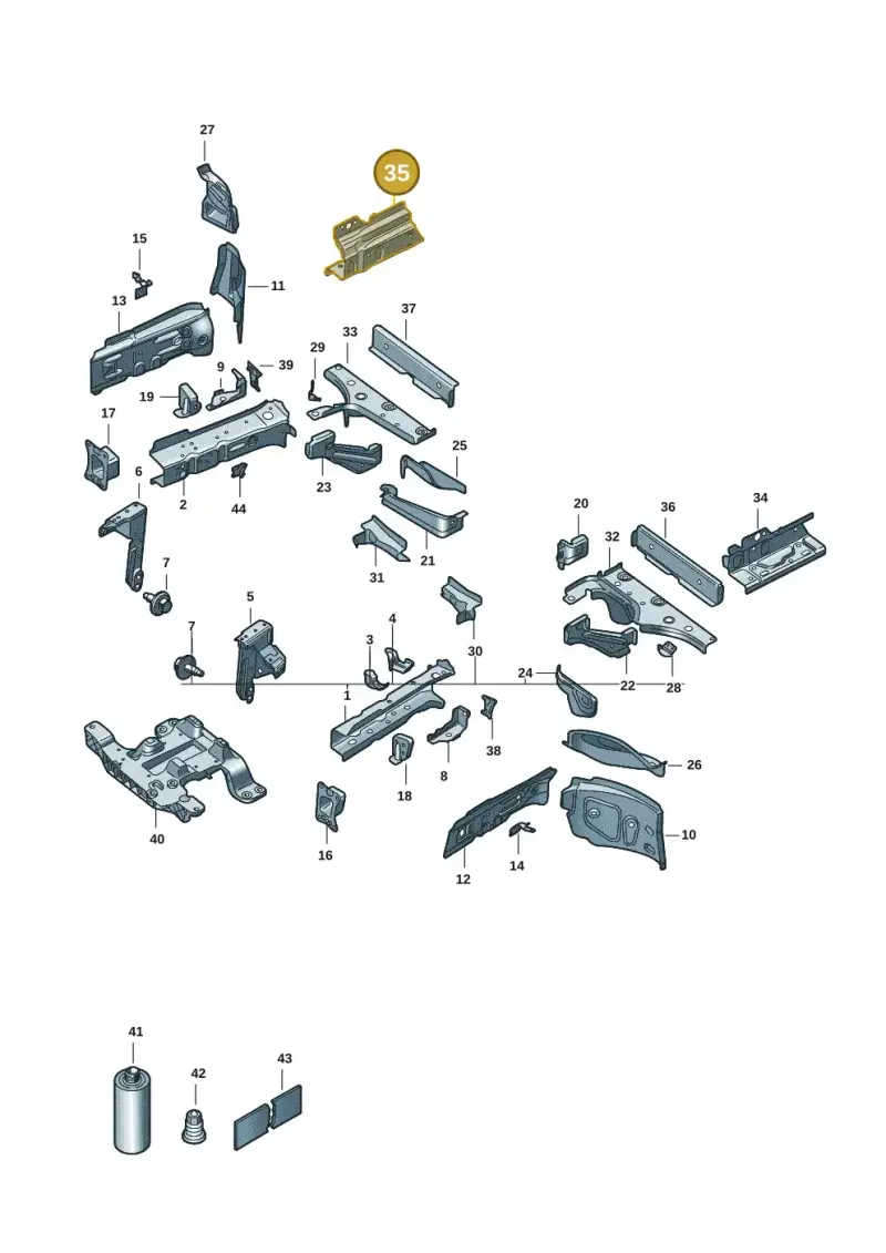 1EA802508 — Volkswagen ID.3 Pro (2019-2024) diagram 10a803000, position 35