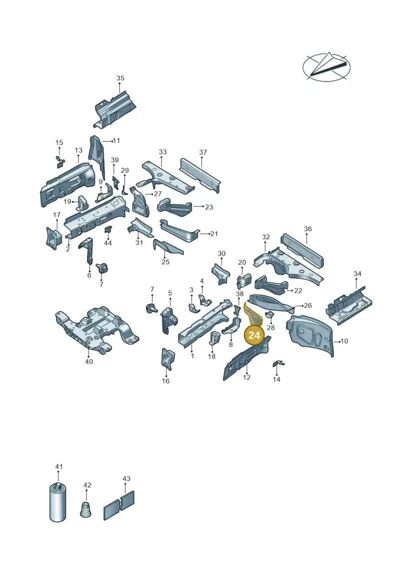 1EA802747 — Volkswagen ID.4 Pro (2020-2023) diagram 11a803000, position 24