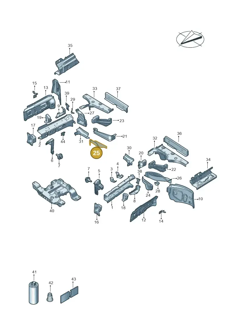 1EA802748 — Volkswagen ID.4 Pro (2020-2023) diagram 11a803000, position 25