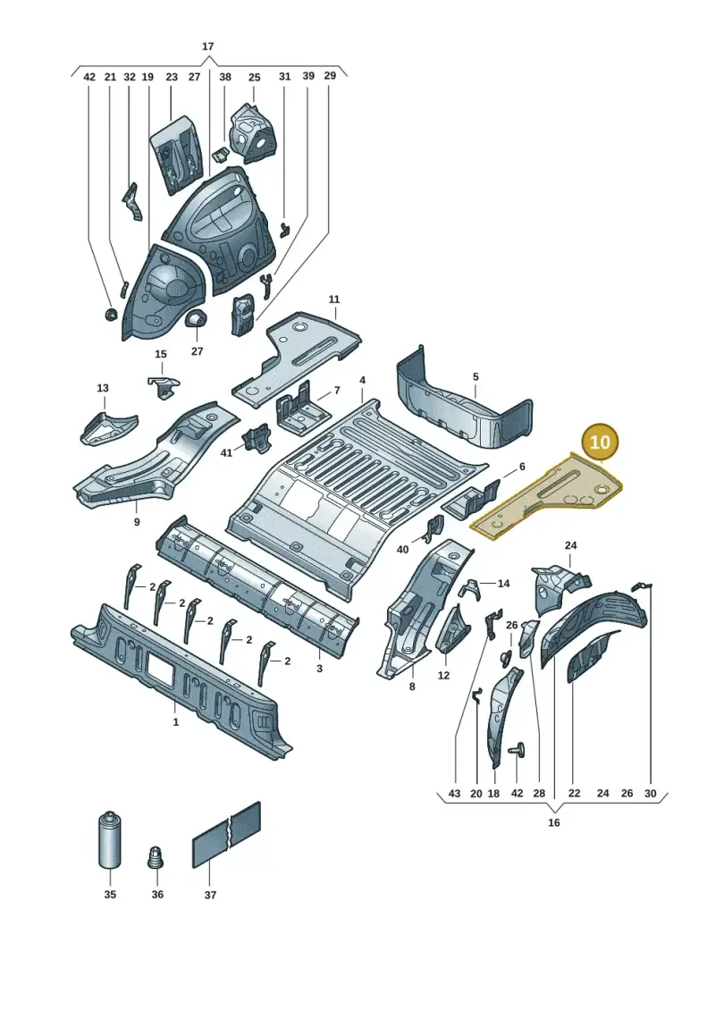 1EA802851A — Volkswagen ID.4 Pro (2020-2023) diagram 11a803015, position 10
