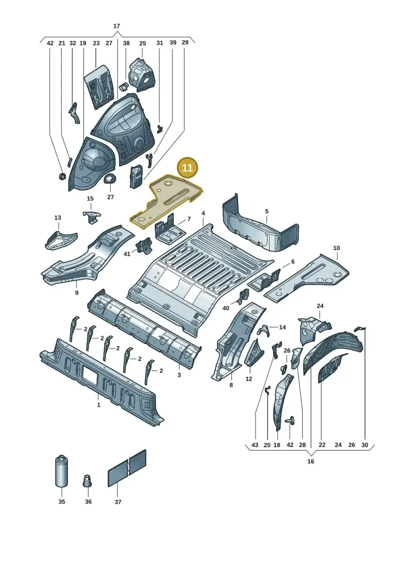 1EA802852A — Volkswagen ID.4 Pro (2020-2023) diagram 11a803015, position 11
