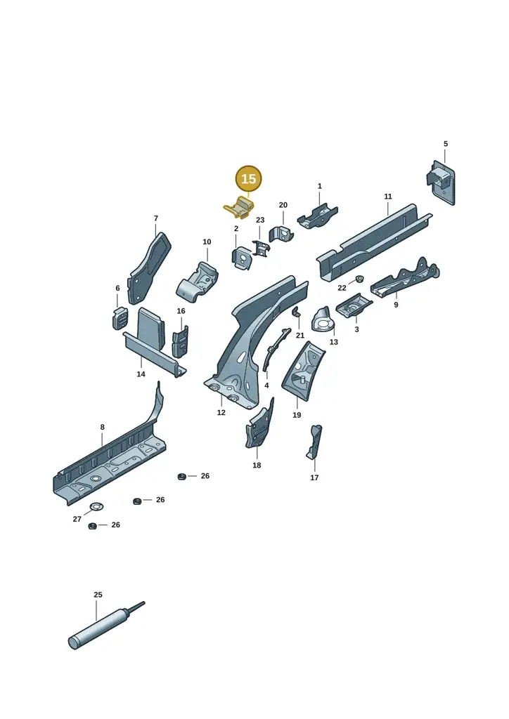 1EA803065 — Volkswagen ID.7 Limousine Pro (2023-) diagram 14b803400, position 15