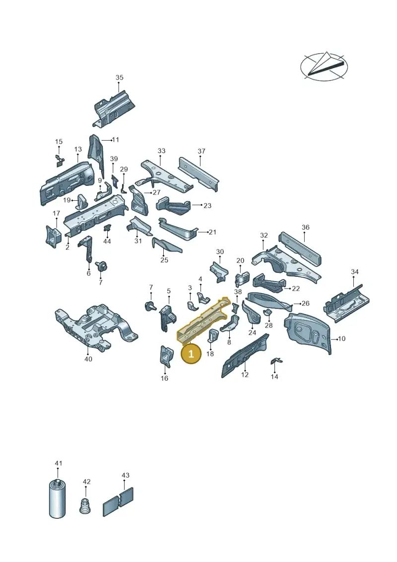 1EA803109 — Volkswagen ID.4 Pro (2020-2023) diagram 11a803000, position 1