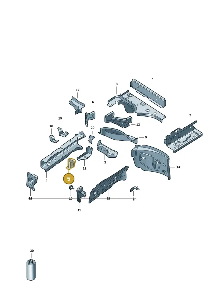 1EA803127A — Volkswagen ID.7 Limousine Pro (2023-) diagram 14b803000, position 5