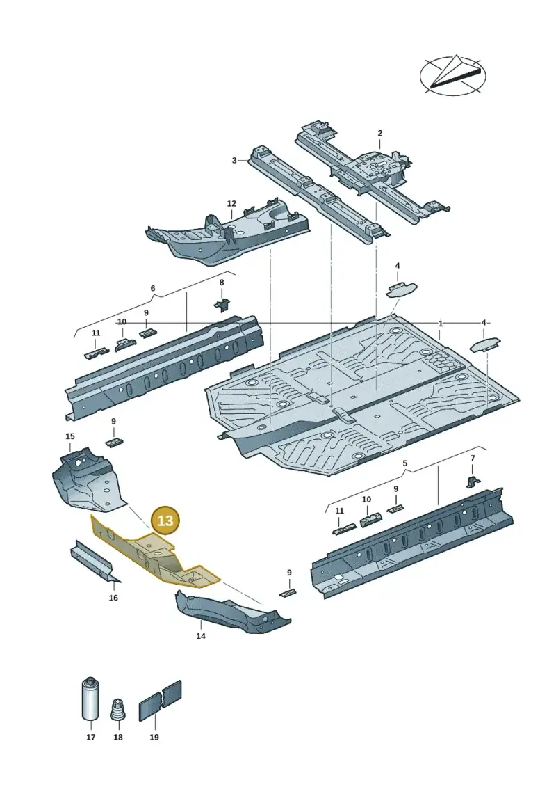 1EA803143 — Volkswagen ID.4 Pro (2020-2023) diagram 11a803010, position 13