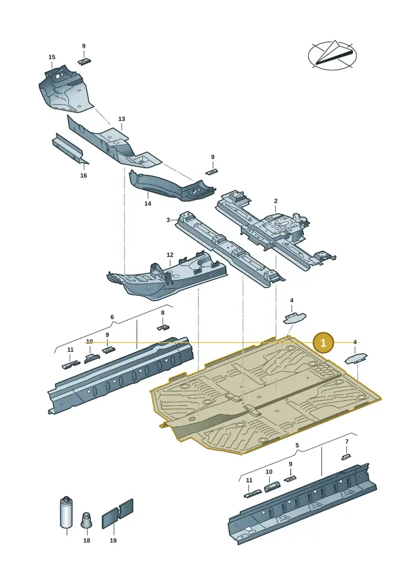 1EA803205E — Volkswagen ID.3 Pro (2019-2024) diagram 10a803010, position 1