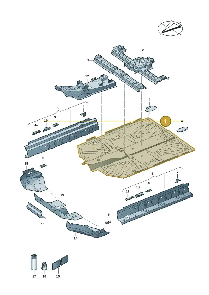 1EA803205E — Volkswagen ID.4 Pro (2020-2023) diagram 11a803010, position 1