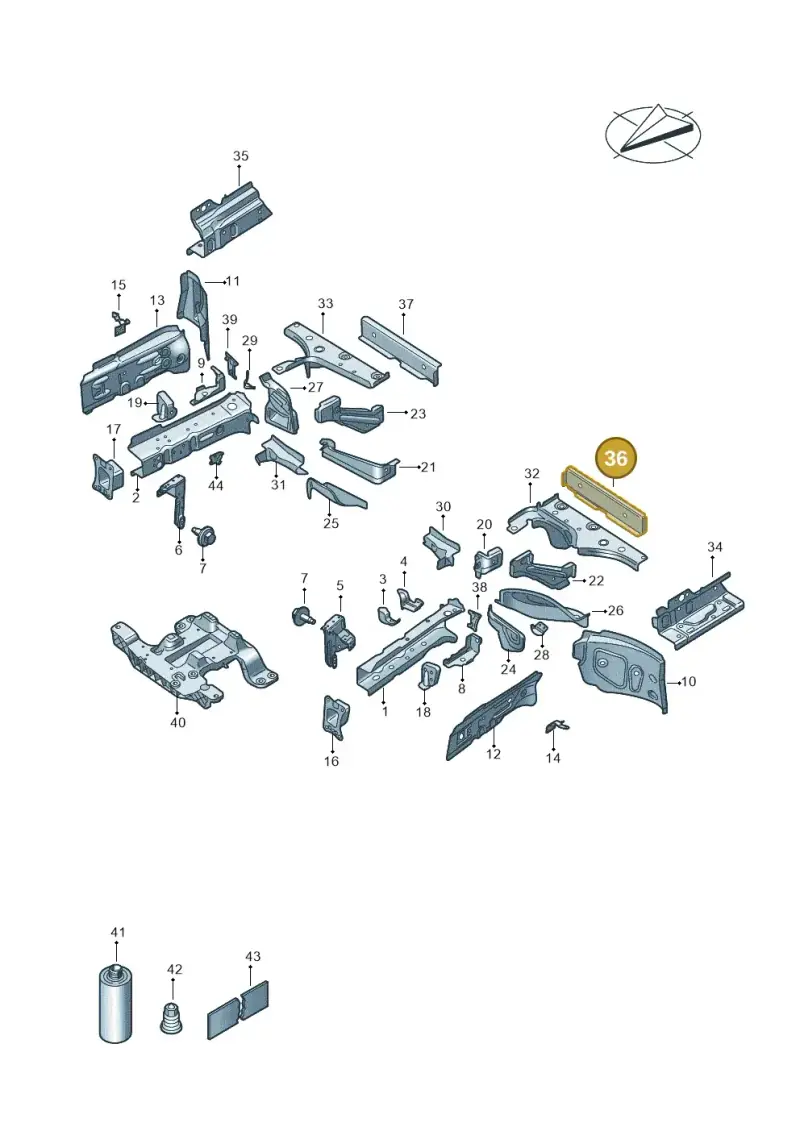 1EA803229 — Volkswagen ID.4 Pro (2020-2023) diagram 11a803000, position 36
