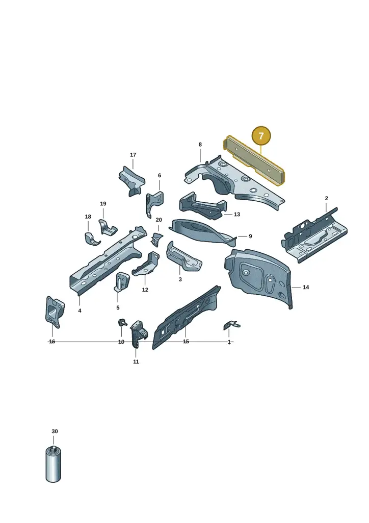 1EA803229 — Volkswagen ID.7 Limousine Pro (2023-) diagram 14b803000, position 7