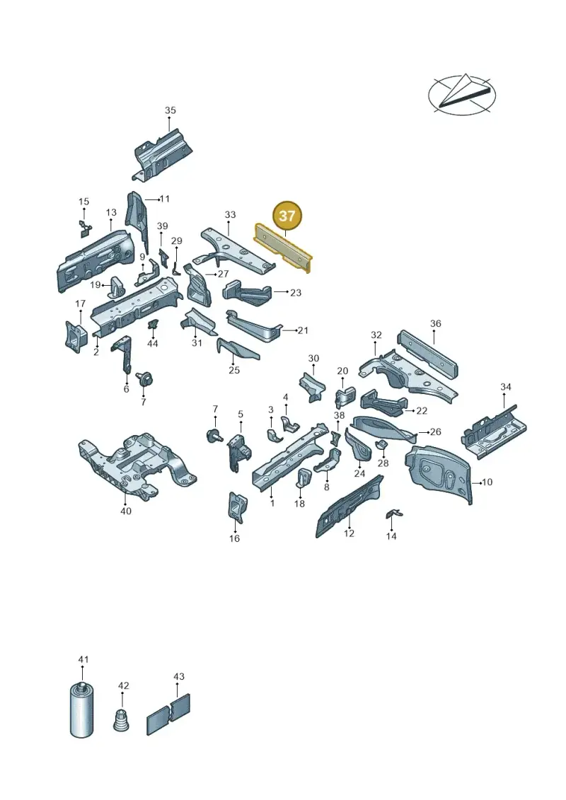 1EA803230 — Volkswagen ID.4 Pro (2020-2023) diagram 11a803000, position 37