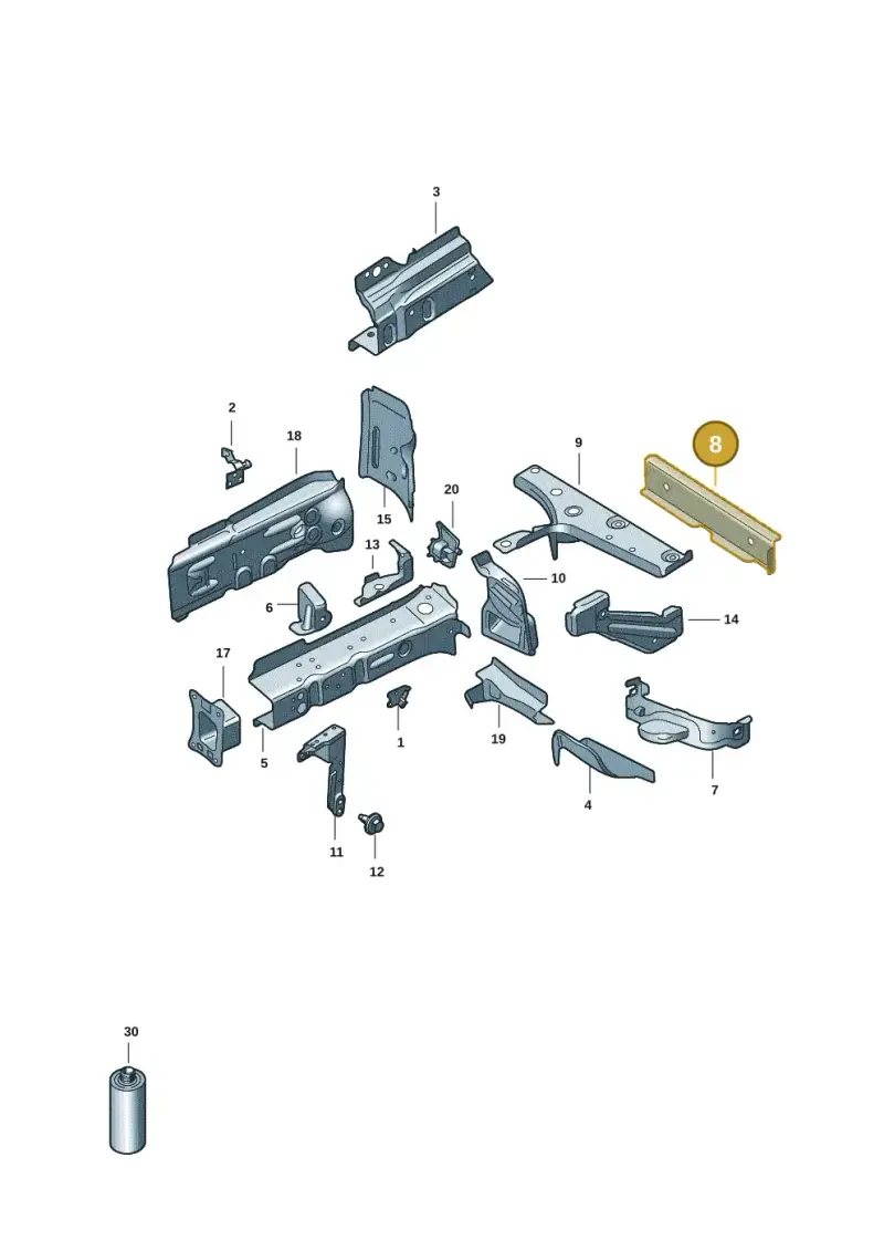 1EA803230 — Volkswagen ID.7 Limousine Pro (2023-) diagram 14b803001, position 8