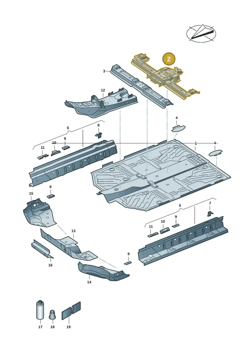 1EA803301A — Volkswagen ID.4 Pro (2020-2023) diagram 11a803010, position 2
