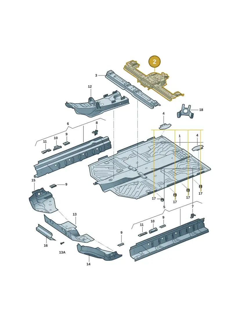 1EA803301A — Volkswagen Aero saloon (2023-) diagram 12d803100, position 2