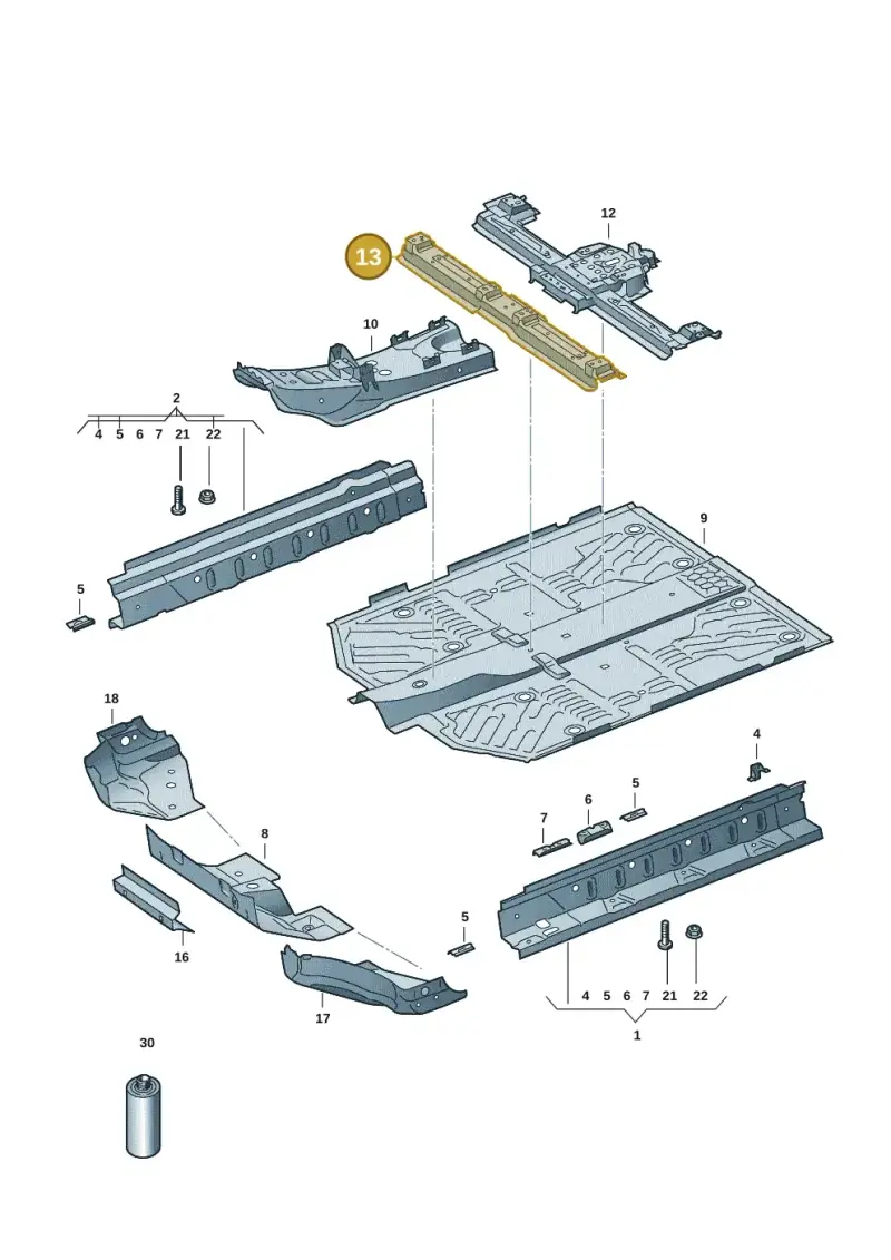 1EA803302A — Volkswagen ID.7 Limousine Pro (2023-) diagram 14b803200, position 13