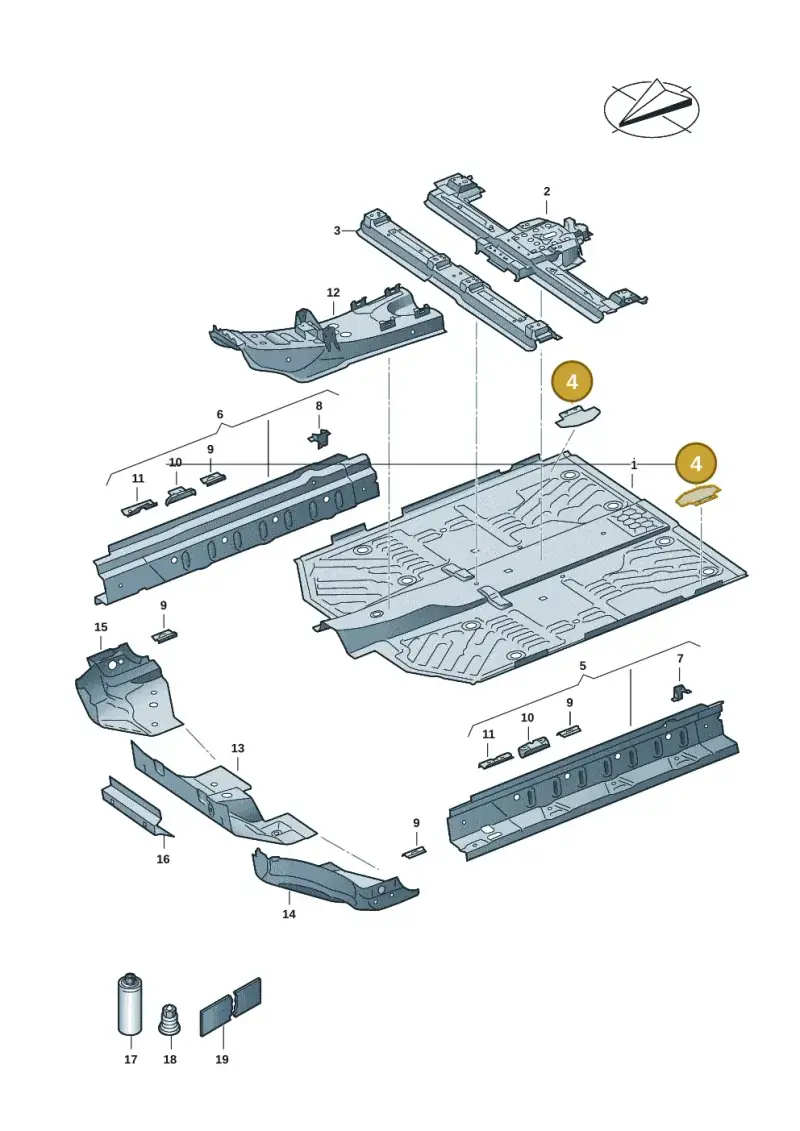 1EA803315A — Volkswagen ID.4 Pro (2020-2023) diagram 11a803010, position 4